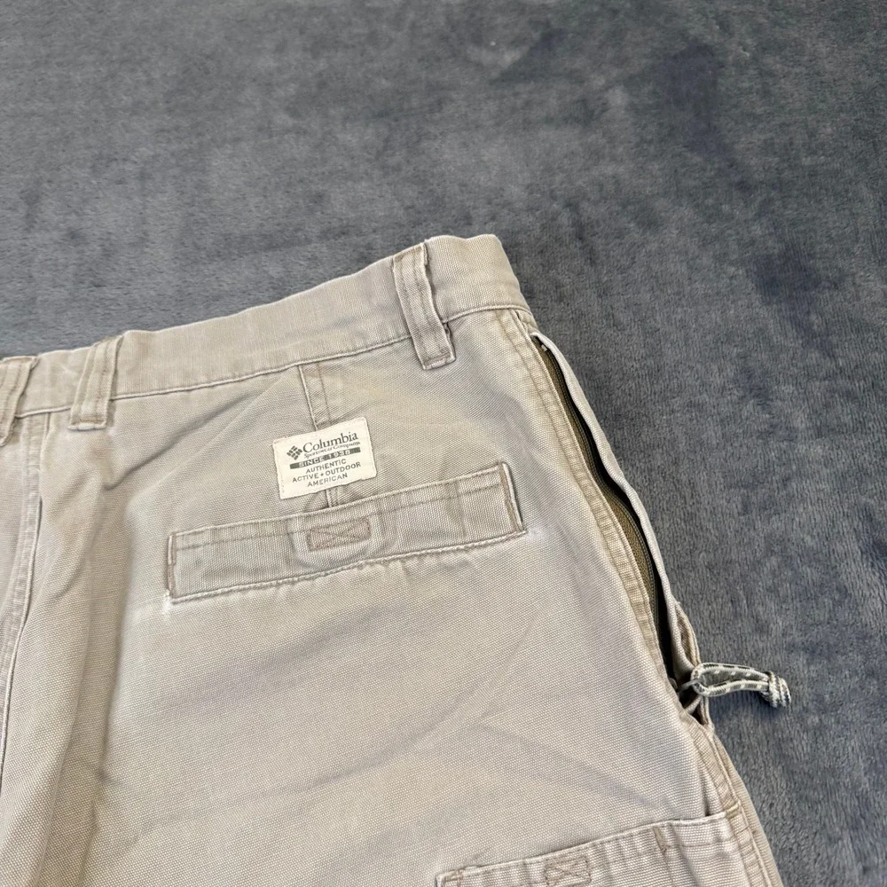 Columbia Chino Shorts Mens 34 Khaki Cotton Outdoor Casual Regular Fit